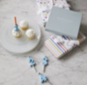 Mariposa Aqua Number Candle Holder Set