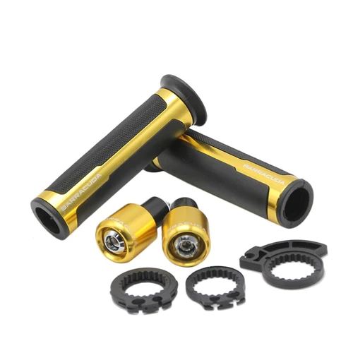 RoadReligion Barracuda Supper Grips with Metal Handlebar Ends Gold