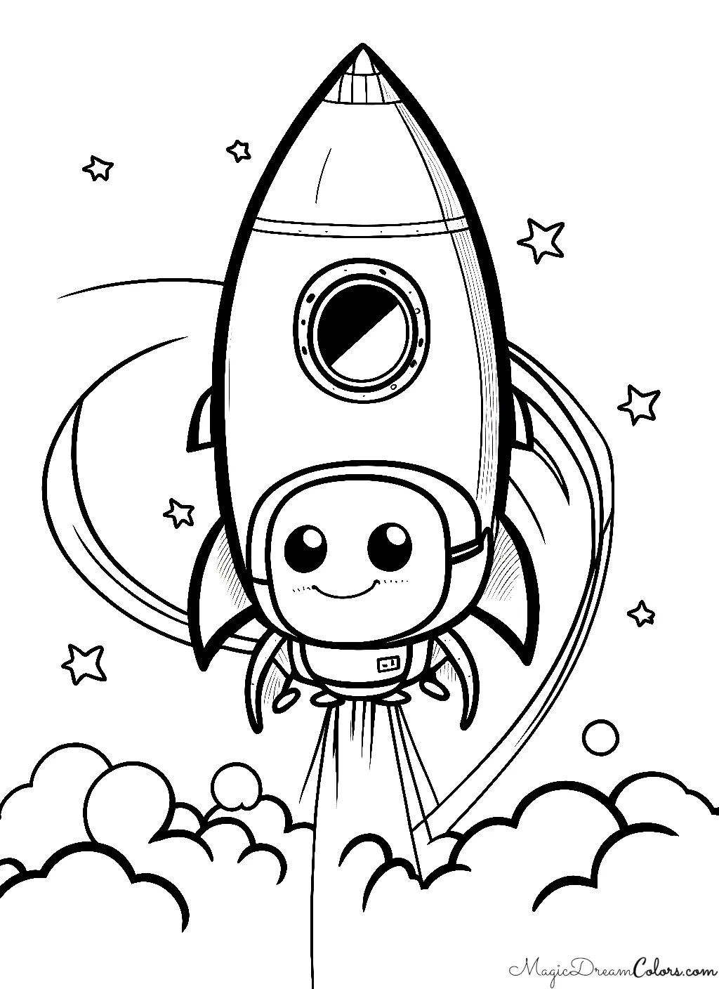 Rocket coloring pages