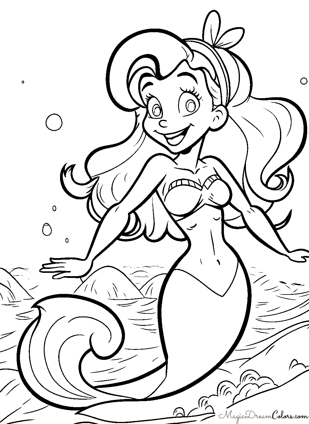 desenhos para colorir online Arielle