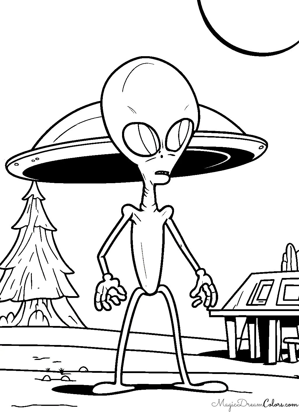 Ausmalbild Alien
