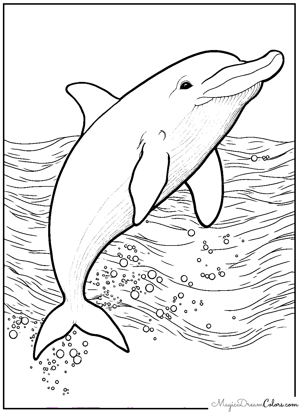 Ausmalbild Delfin | | MagicDreamColors