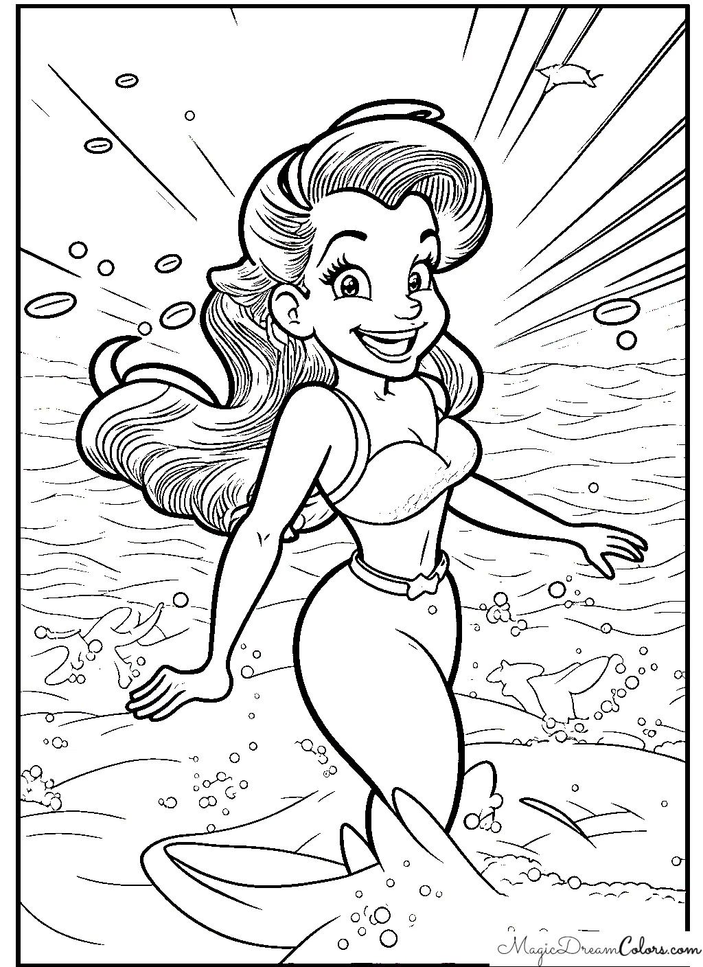 desenhos para colorir grátis Arielle