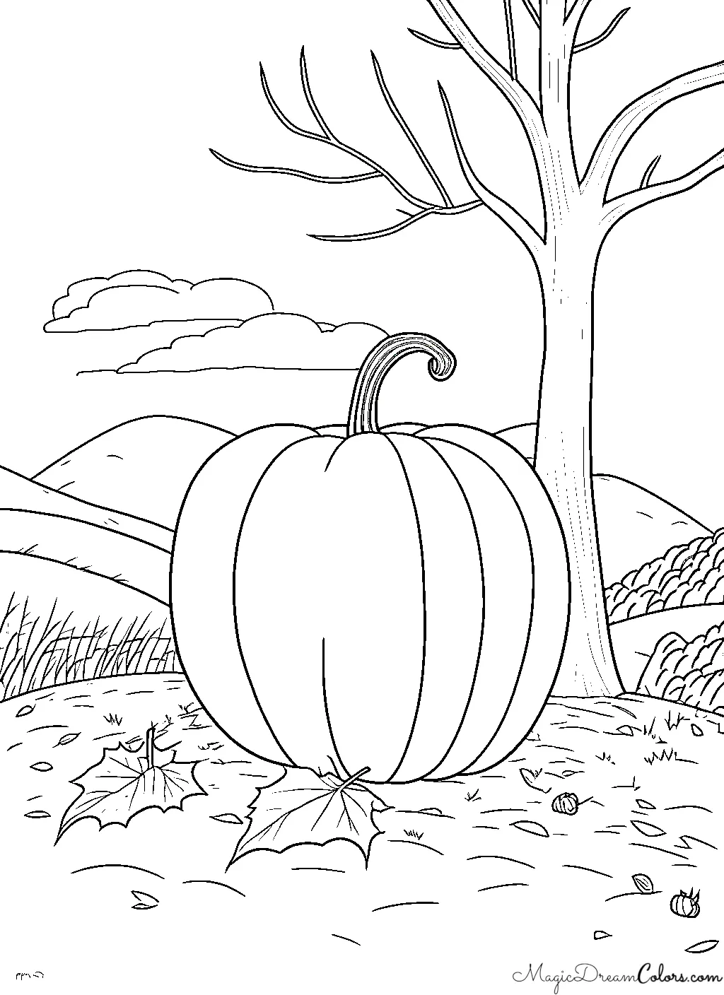 coloring page of a Autumn