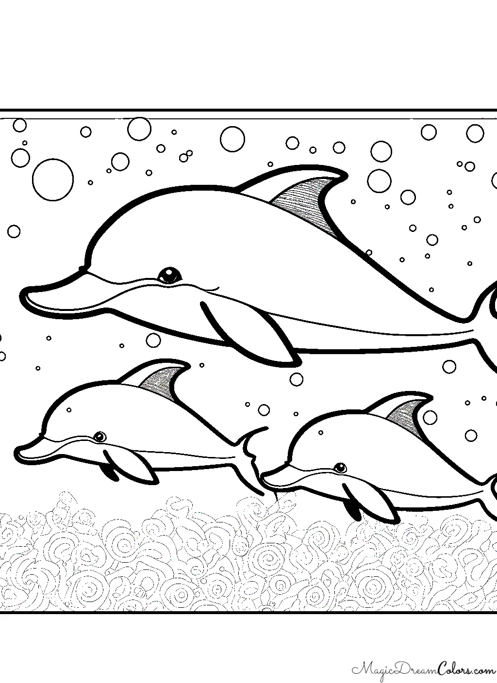 Dolphin printable coloring pages