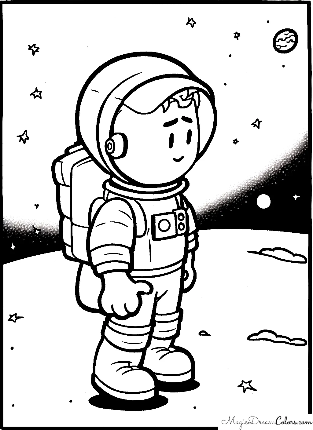 coloring page Space