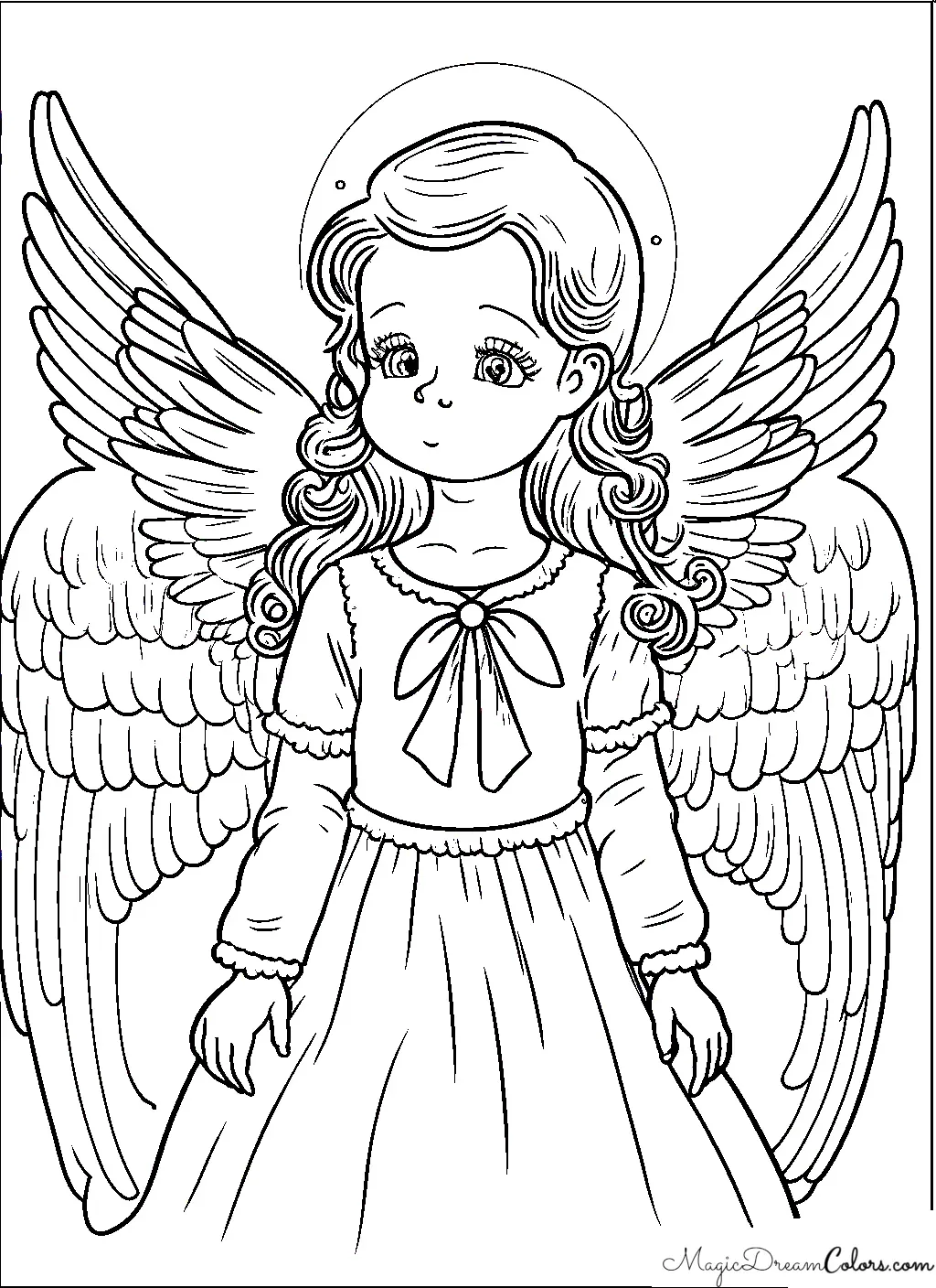 colouring page Angel