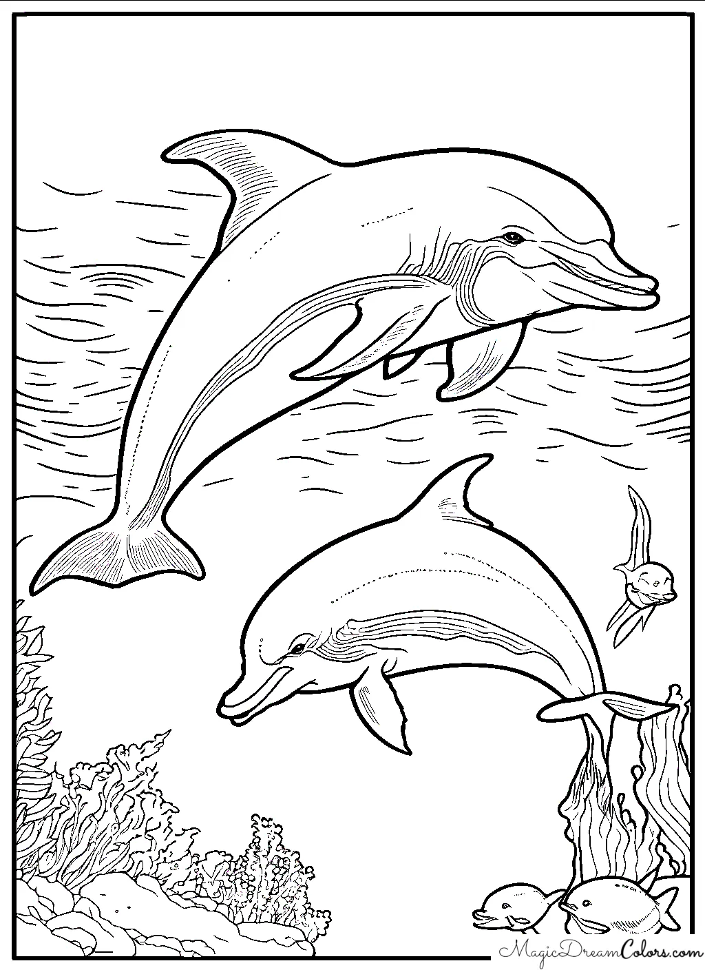 printable coloring pages Dolphin