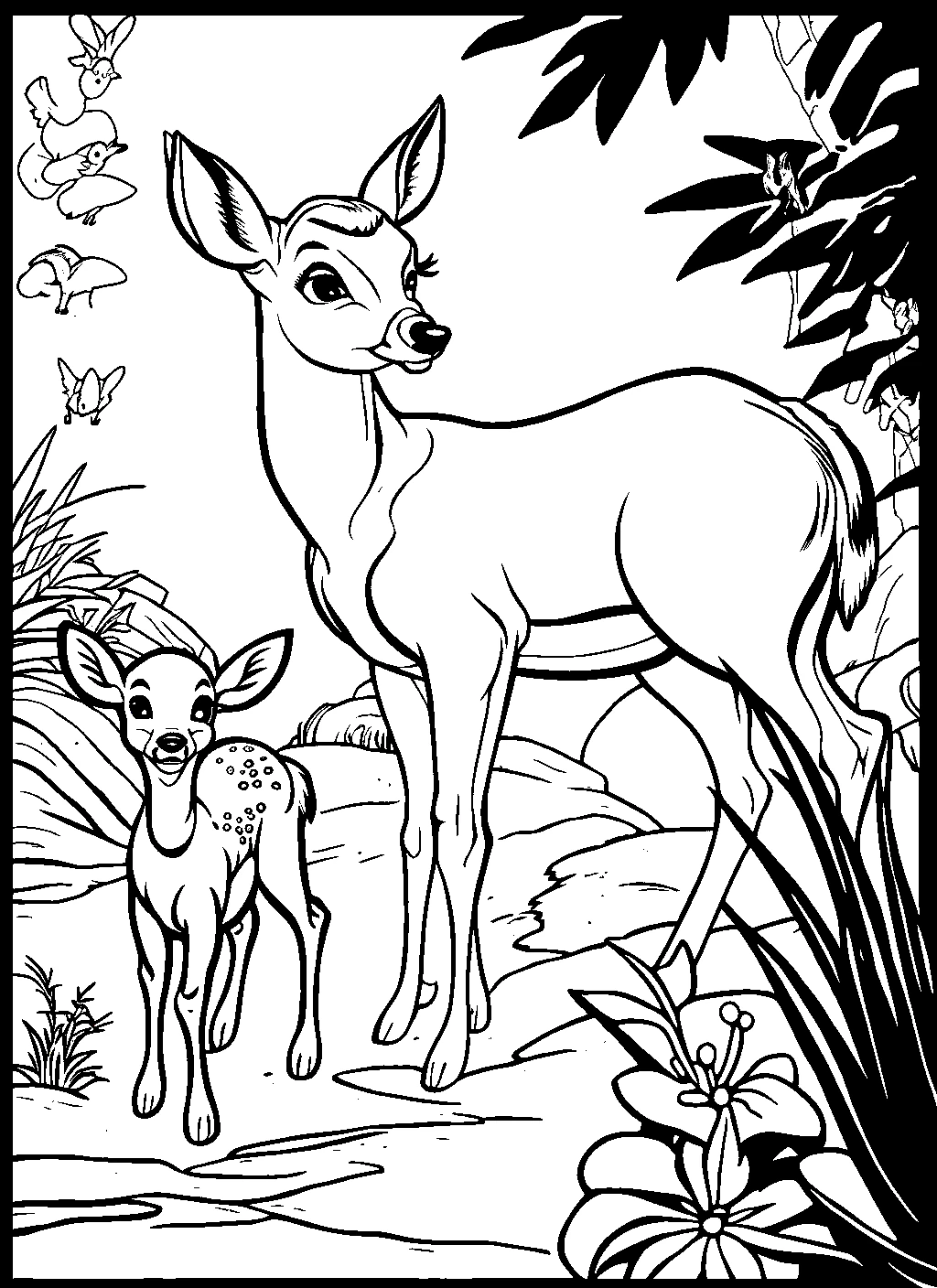 Bambi printable coloring pages