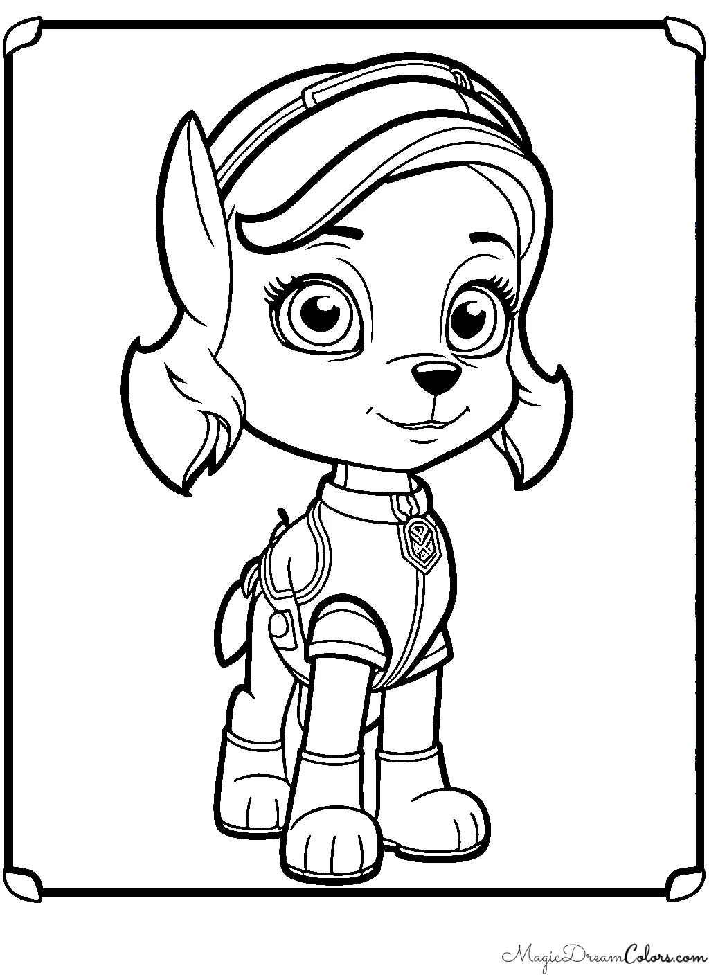 folhas para pintar Paw-Patrol