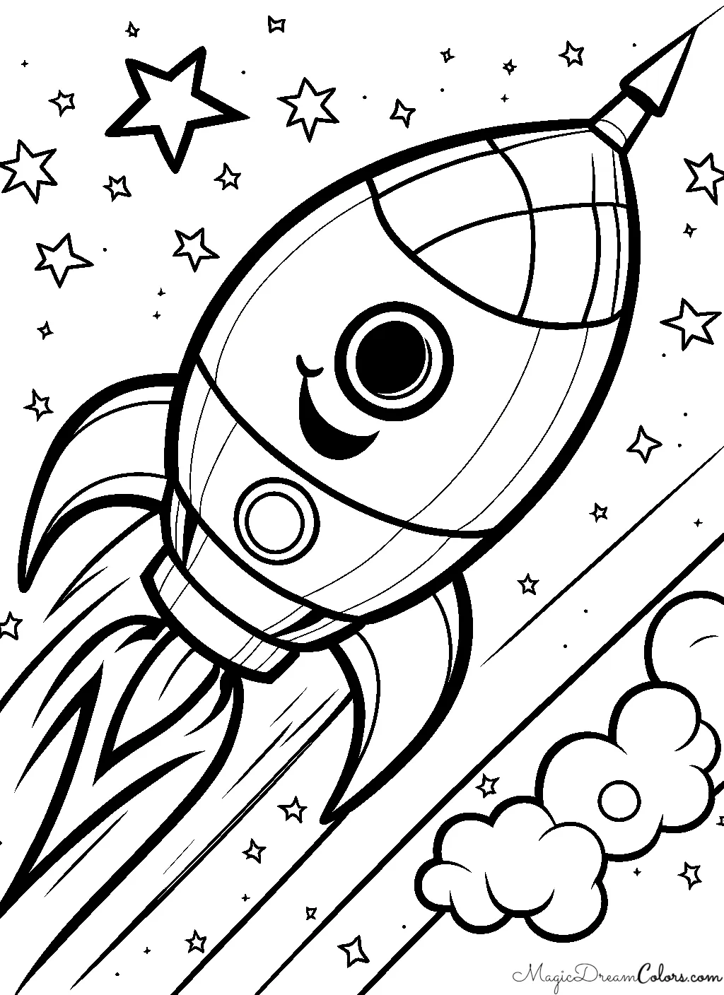 coloring page Rocket