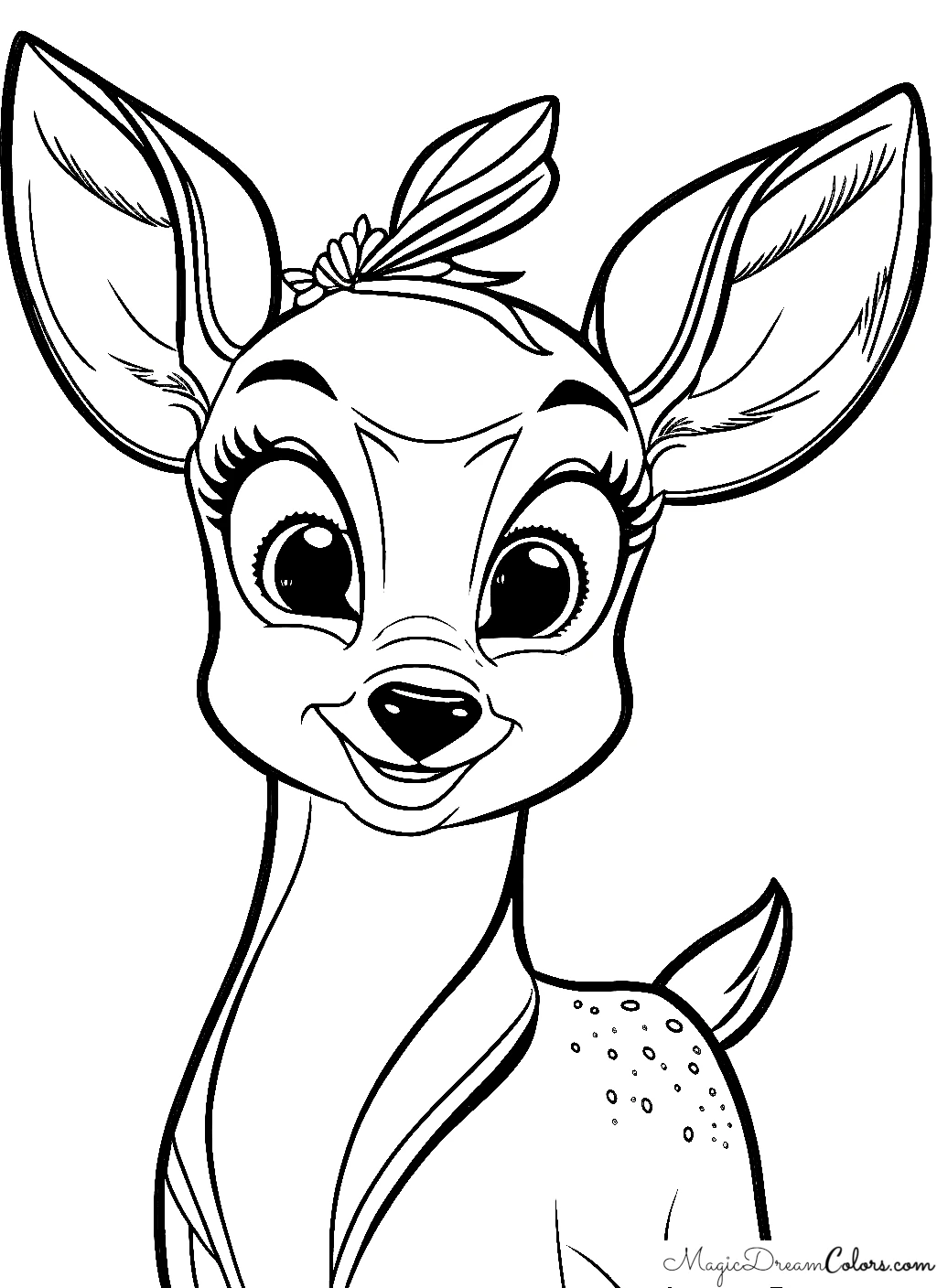 Ausmalbild kostenlos Bambi