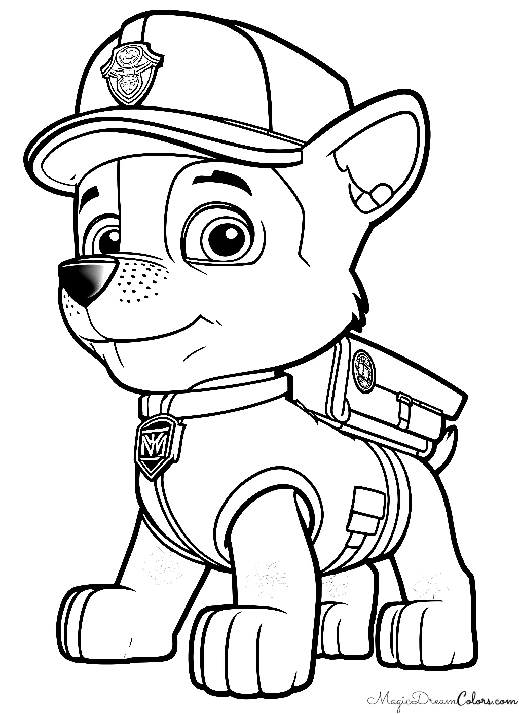 Paw-Patrol free coloring page
