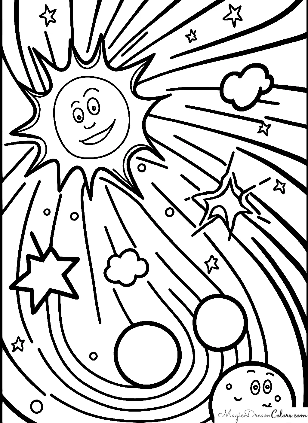 Space color pages