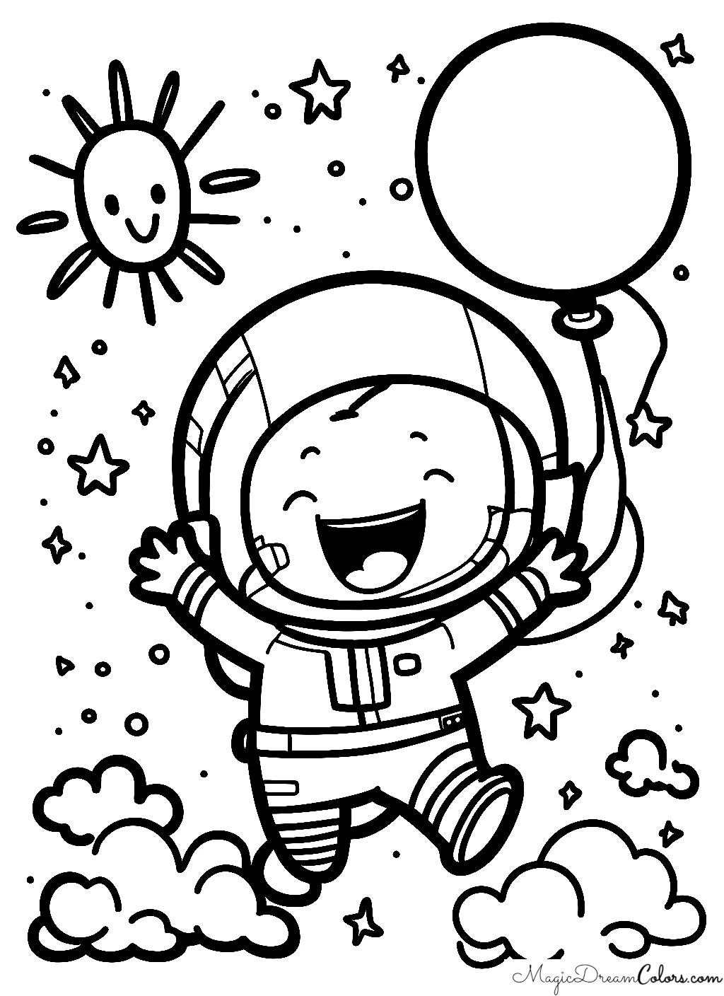 Ausmalbilder kostenlos Astronaut
