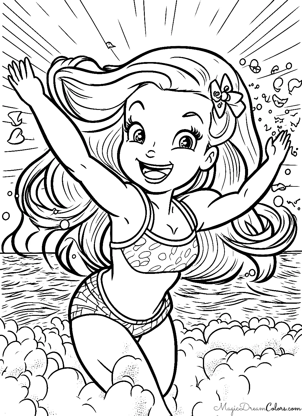 desenhos para colorir de Arielle