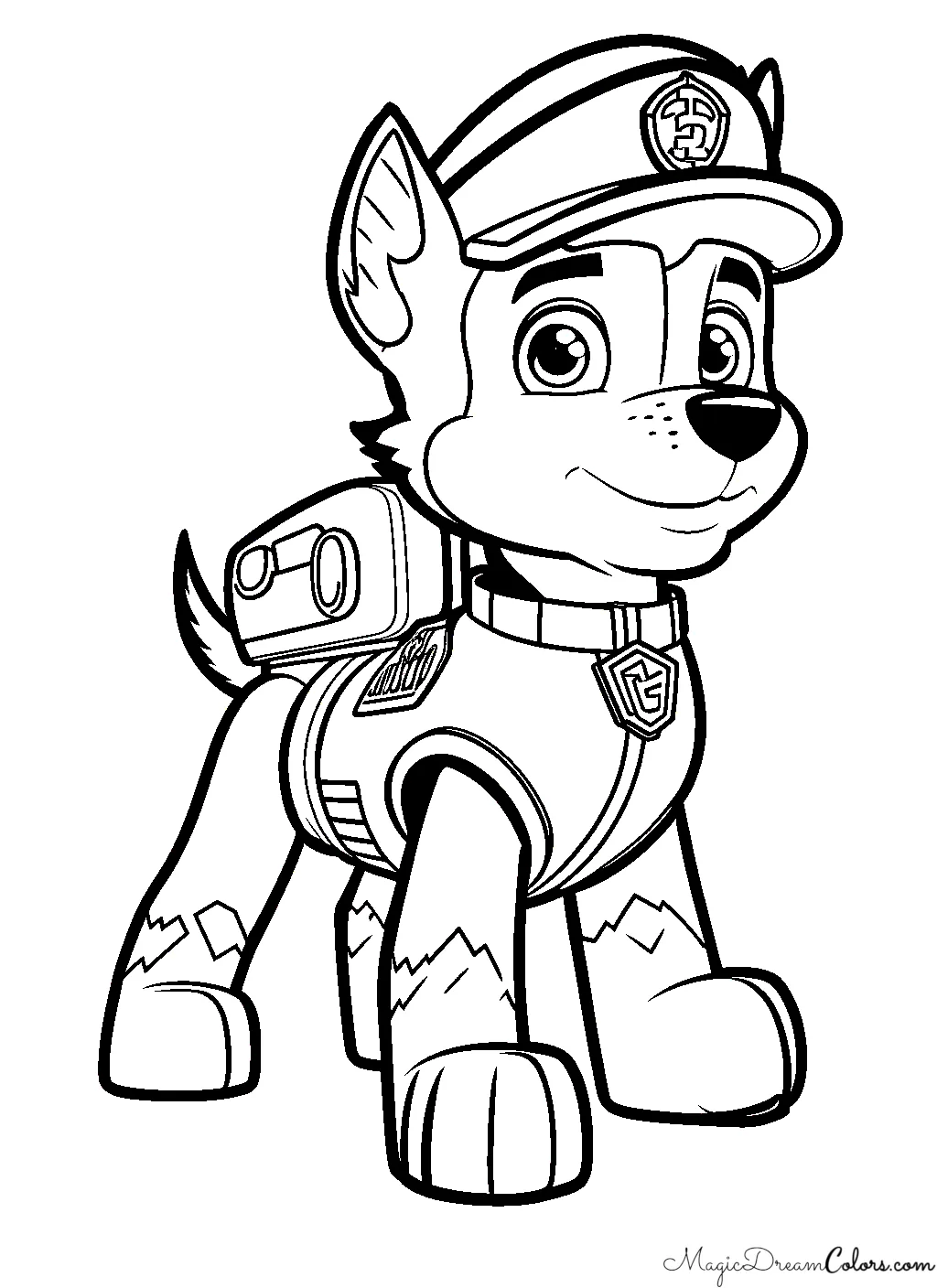 coloring page of a Paw-Patrol
