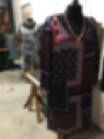 Robe droite aux manches bouffantes