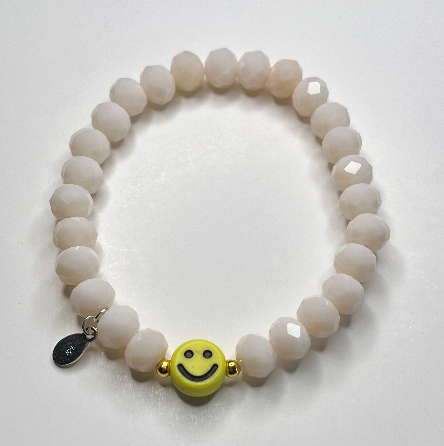 Bracelet smile ecru/jaune