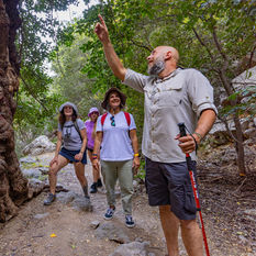 Dimitris the founder of NatureSoul Adventures guide a hike n Kritsa Gorge