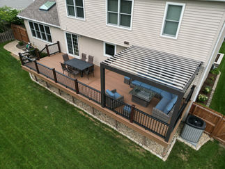 Trex deck with a Trex pergola.