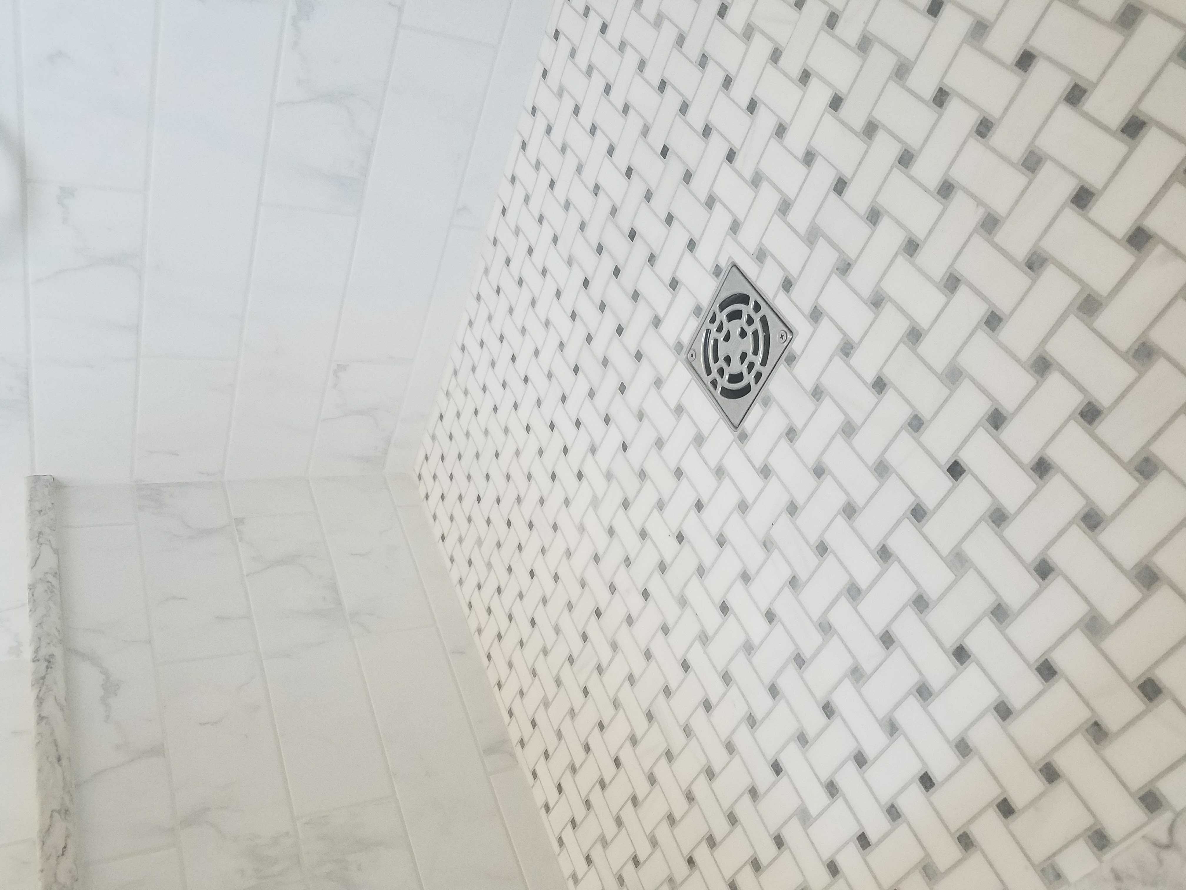 Coordinating Marble Shower Floor