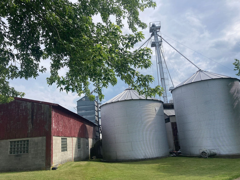 corn and oat silos