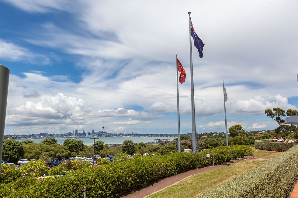 View of the Auckland city harbour