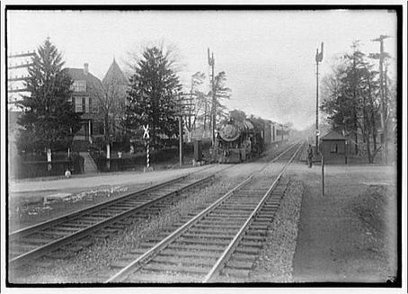 Railroad crossing in Takoma Park.