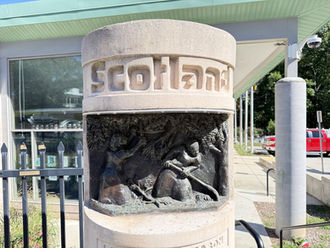 Sculpture at Scotlands community center