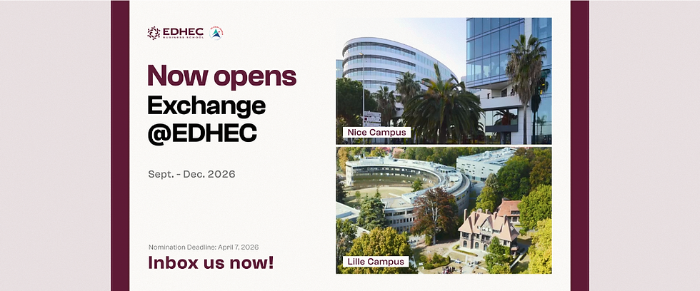 Fall 2026 Exchange at EDHEC: Now Open for Nominations