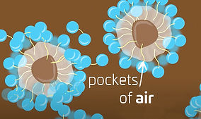 Micelles with pockets of air