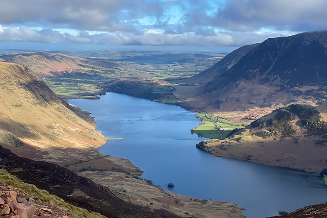 Looking down to Crummock Water from Red Pike