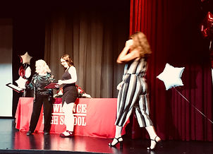 Nicole, Maura, Cassidy accepting awards