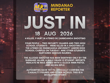 Breaking News :🗞️ 4 KILLED ,9 HURT IN ATENEO DE ZAMBOANGA SHOOTING