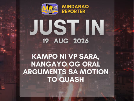 KAMPO NI VP SARA, NANGAYO OG ORAL ARGUMENTS SA MOTION TO QUASH