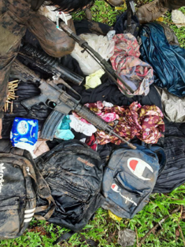 Bakbakan sa Surigao del Norte, sumiklab, Kampo na kubkub, Armas atKagamitan ng mga Teroristang NPA