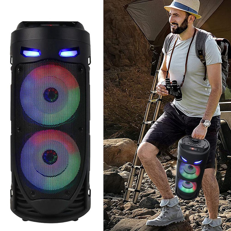 Caixa de Som Bluetooth Com Led