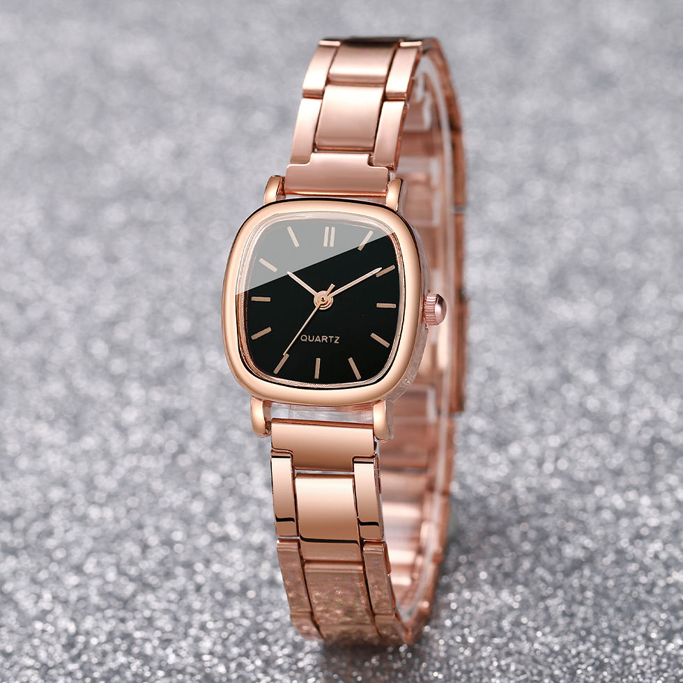 Miniatura: Conjunto Feminino Relógio + Pulseiras em Ouro Rosé