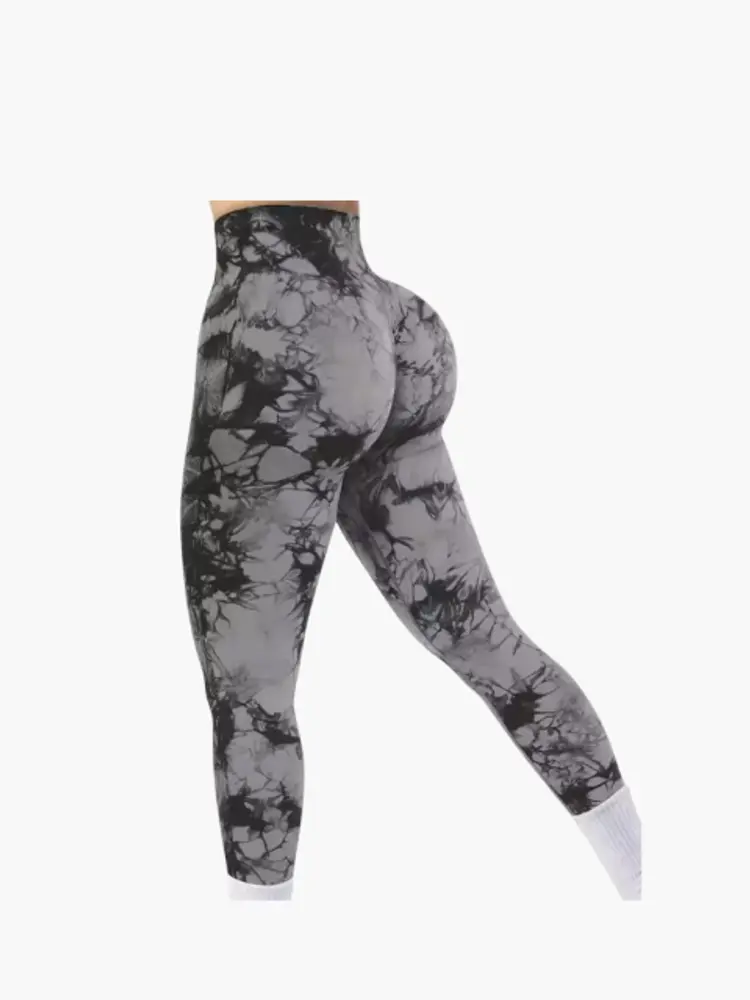 Calças Justas Femininas Tie Dye para Yoga
