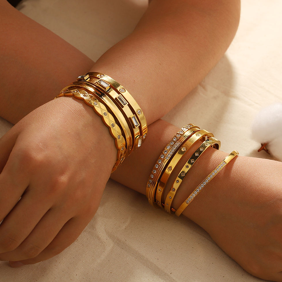 Miniatura: Pulseiras de Luxo Banhadas a Ouro 18k