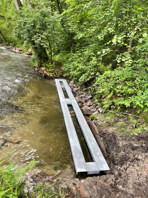Stahlunterkonstruktion für Steg