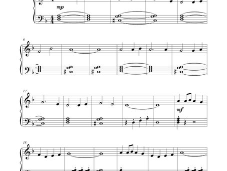 "The Grand Old Clock" (Easy Piano, FREE PDF)