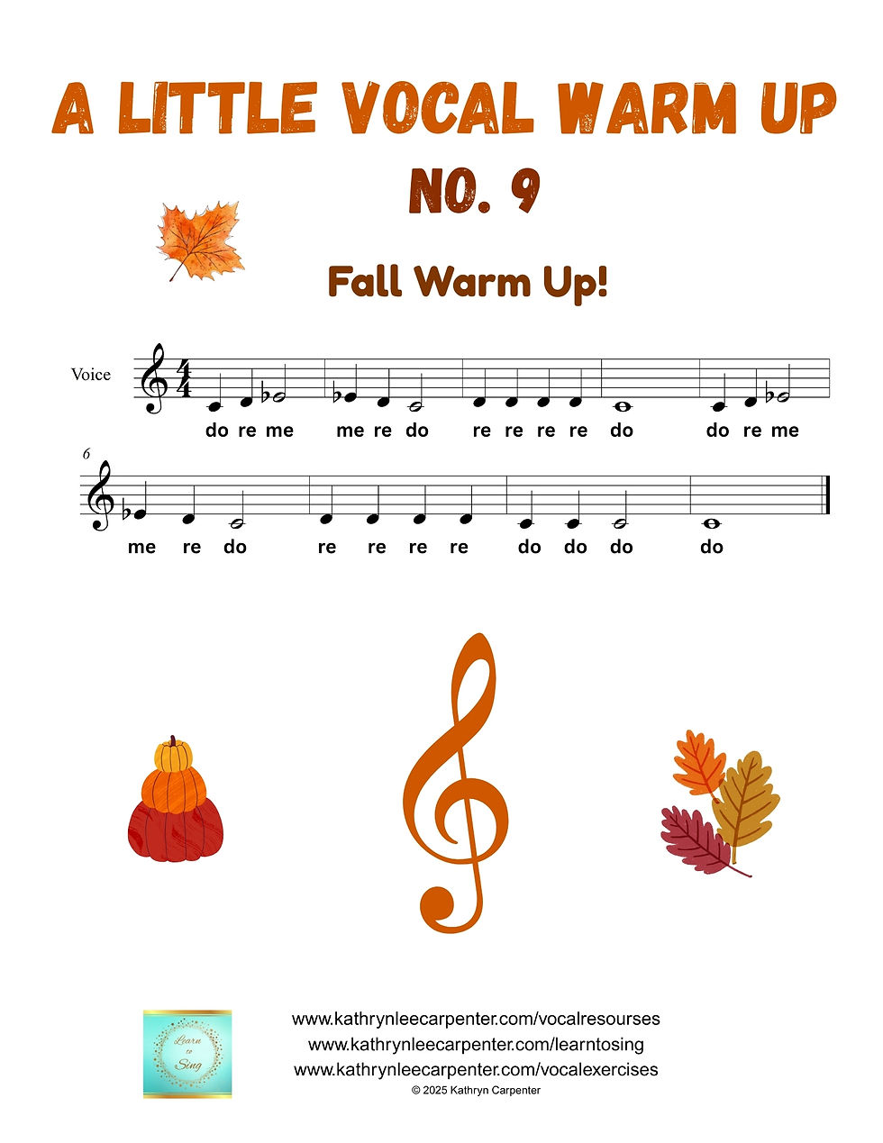 "A Little Vocal Exercise" No. 10 (Fall Exercise)