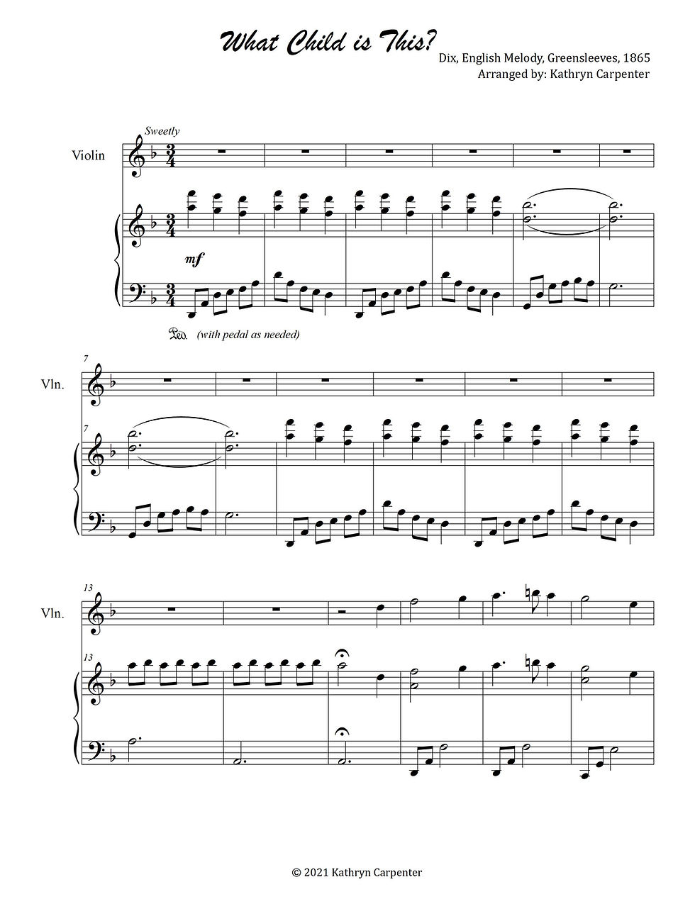What Child is This? (Piano & Violin)