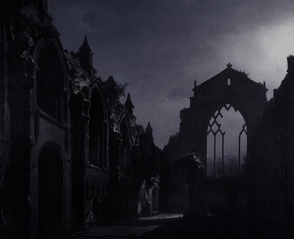 Les ruines de Holyrood Chapel, Louis Daguerre, 1824