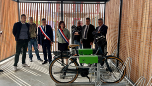 La Frette-sur-Seine : Inauguration du parking-vélos de la gare