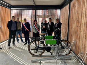 La Frette-sur-Seine : Inauguration du parking-vélos de la gare