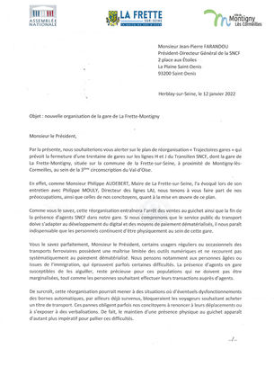 Gare de la Frette-sur-Seine : la députée alerte sur la fermeture des guichets