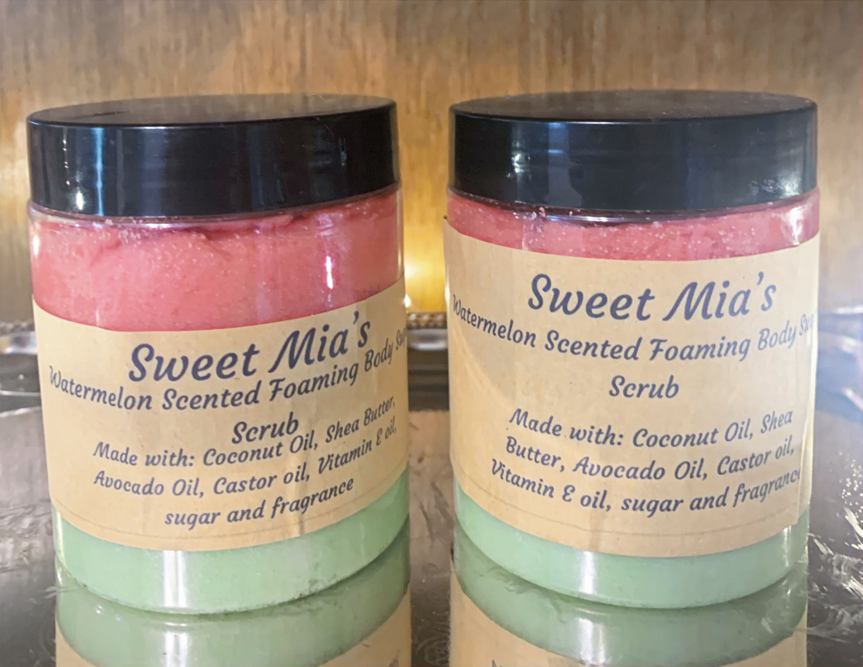 Watermelon scented Foaming Body Sugar Scrub